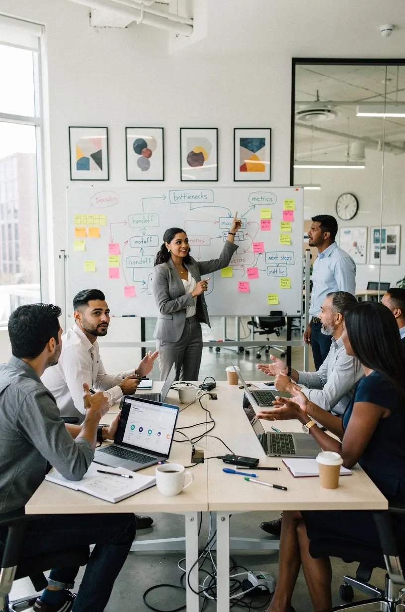 Measuring process changes for improved workflow efficiency.